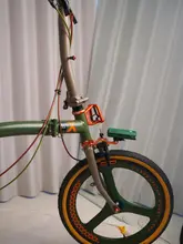 小型折りたたみ自転車用カーボンファイバー製ホイール【三刀設計・ベイエスタイル・後輪】