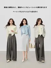 流れるリボン付きシフォンブラウス【春用・エレガント・フレアスリーブ・サテン感】