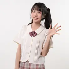 ブラウス レディース 半袖 プリーツ 涼感 肌触り柔らか 制服 夏