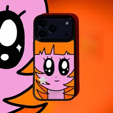 スマホケース iPhone対応 マグネット 和風 漫画柄 ガール 全周保護 黒枠 耐衝撃