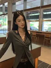 レディース 長袖インナーシャツ【レース・韓国風・秋用】