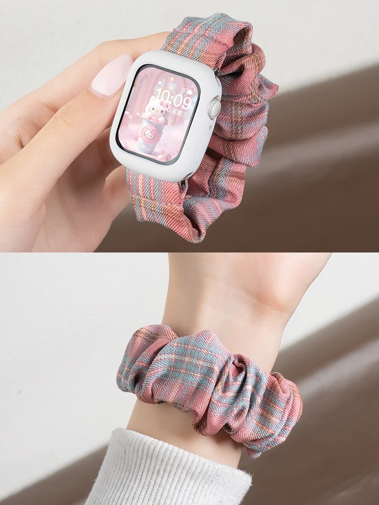 Apple Watch ゴールドに合うバンドはこれ！？ブルー＆ホワイトチェックのナイロンバンドが夏のスタイルを救う理由