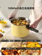 CAROTE 304ステンレス製の小型圧力鍋【家庭用・安全設計・ガス・電磁調理器対応】