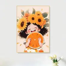 シンプルなアートデザイン！ひまわりの壁掛け装飾画【リビング・寝室・癒し系】