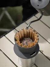VADNROOP アウトドア用コーヒーセット【携帯型シリコン折りたたみフィルター・キャンプ用品】