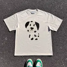 ダルメシアンプリント 男女兼用 短袖Tシャツ【軽量・透け防止・ユニークデザイン】