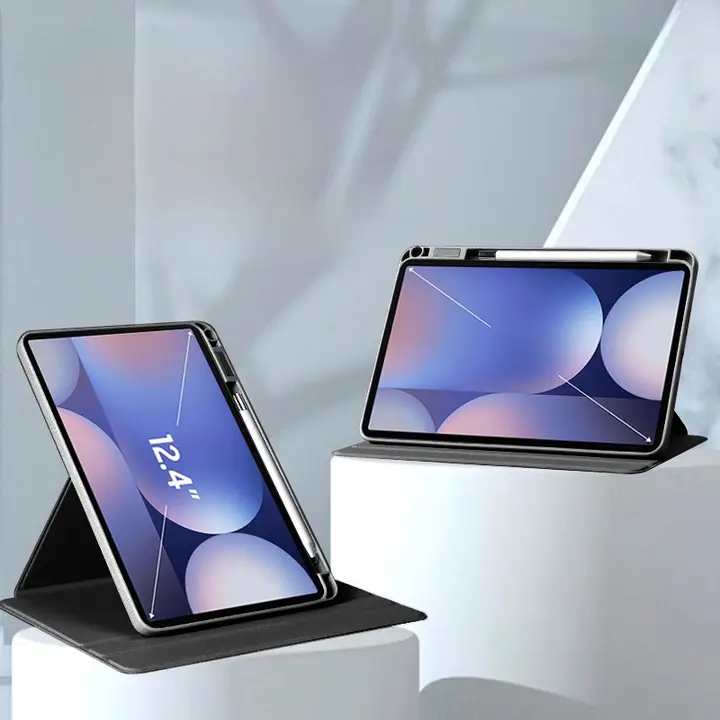 360°回転タブレットケース【Galaxy Tab S10Ultra・ペンホルダー付き・アクリル製・防弯】