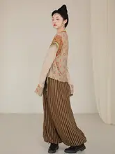 春夏用 半袖唐風漢服【花柄・スリムなシルエット・オフィス向け】