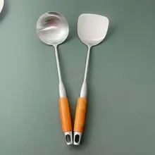 厚手不錆鋼製フライ返し・お玉・おたま・フィルター付きスプーン【家用・調理器具・まとめて揃う】（セットアップ対応）