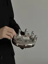 フランス風レトロ陶器トレイ【インテリア装飾・香水やジュエリーのディスプレイ用】