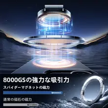 磁石付きスマホホルダー【金属製・折りたたみ式・隠れたデザイン・360度回転】