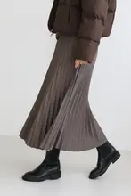 ハーフスカート プリーツスカート エレガントな着用に適しています シワになりにくい素材 スリム効果 Aラインスカート