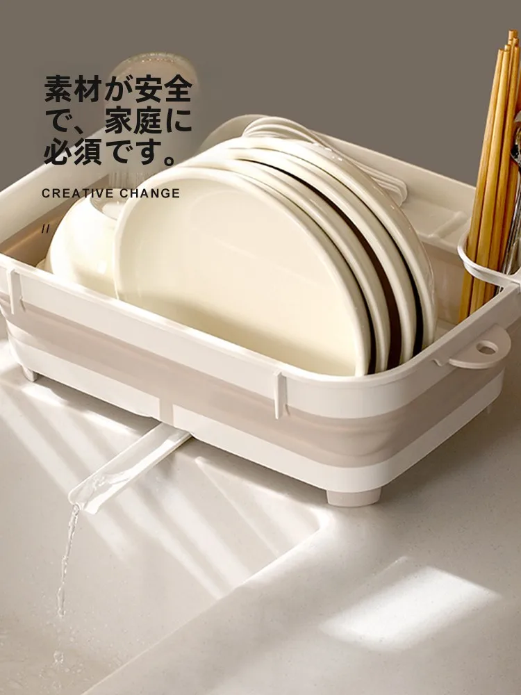 食器用水切りラック：収納と水切りを一体化した現代的なキッチンアイテム