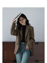 レトロデザインの女性用ジャケット【クールな雰囲気・ゆったりフィット】（セットアップ対応）