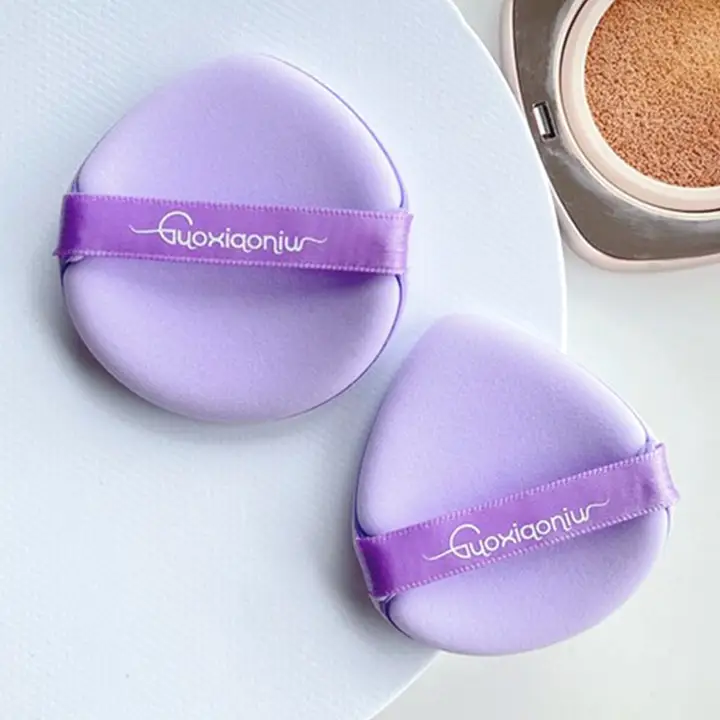 極上の柔らかさの香芋片型ファンデーションパフ【水で膨らむ・乾湿両用・尖り型】