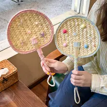高級感ある手作り扇子【携帯便利・編み込みデザイン・写真撮影用】