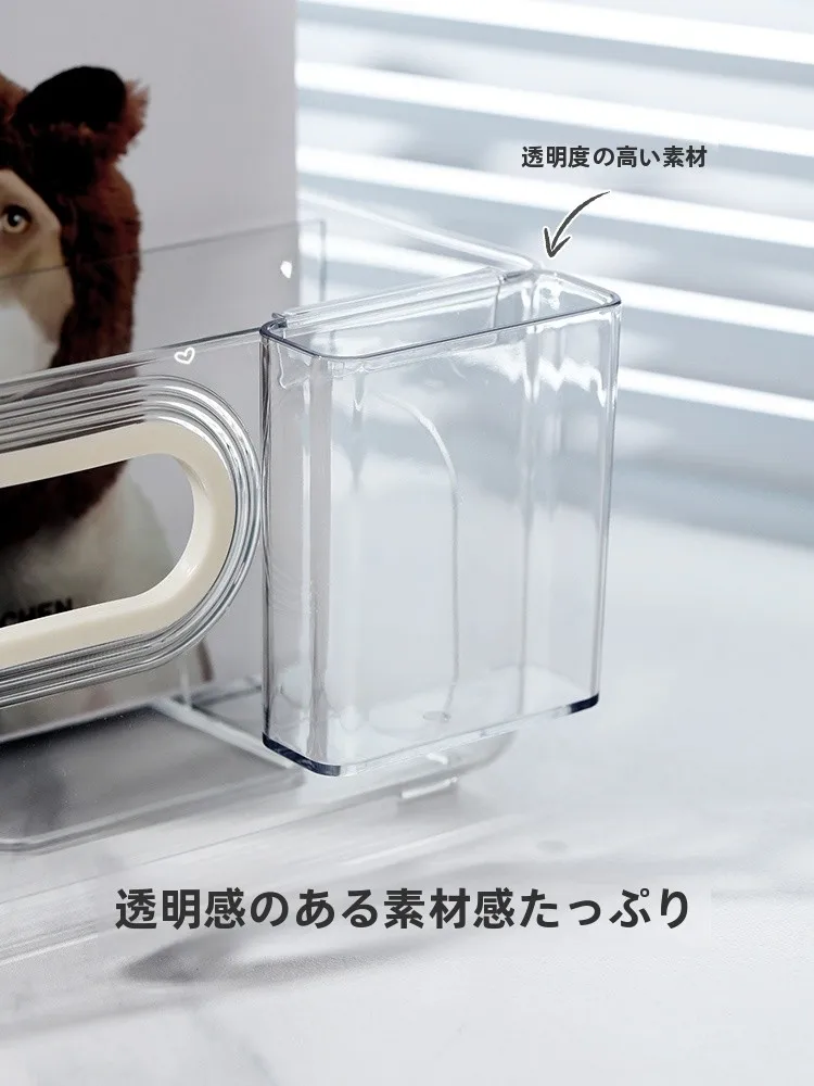 透明なボックス フック付きペン立て アクリルミニ収納ラック：デスク周り小物の効率的収納を実現