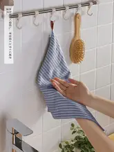 2枚セット コットン製 吸水性ハンドタオル【掛けられるデザイン・キッチン用・家庭用】