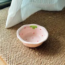 ペット用 陶器製 高脚木製スタンド付き食器【猫用・犬用・安定性・首を守るデザイン・お手入れ簡単】