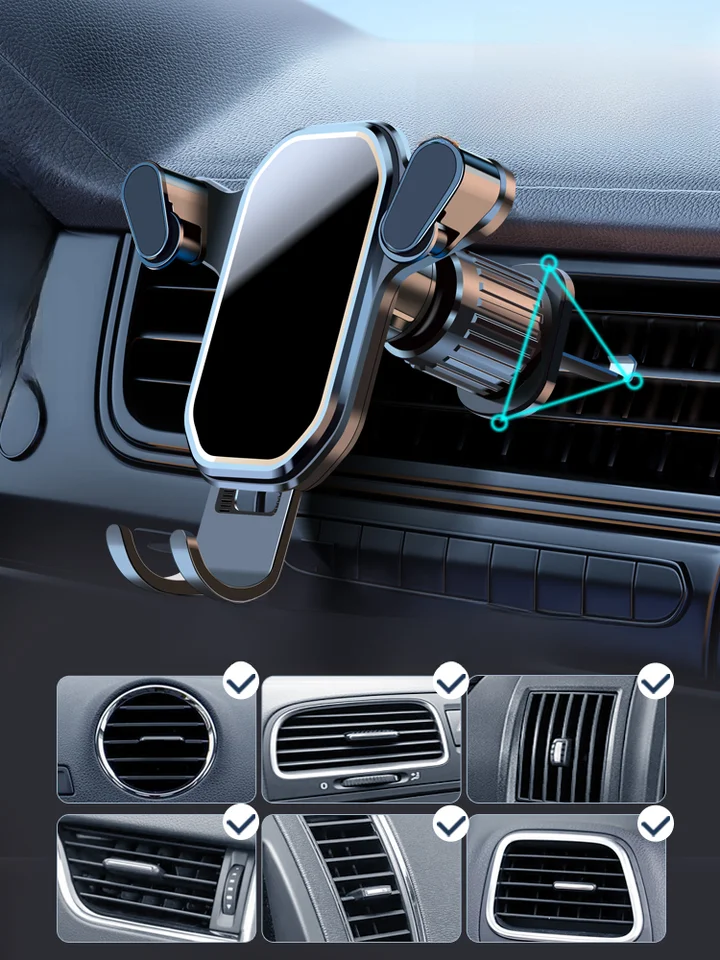 車載スマホホルダー【エアコン通風口取り付け・安定性抜群】