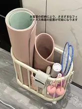 フィットネス器具収納カート【移動式・キャスター付き・ヨガマット・フォームローラー収納】