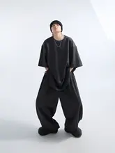 超大Tシャツ【両面コットン・オーバーサイズ】とワイドレッグパンツ（セットアップ対応）