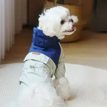 犬用レインコート【カラー切替・四足タイプ・防水・ペット用】