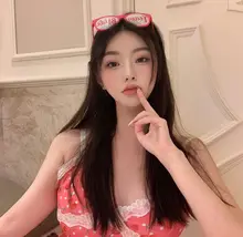カップル用ユニークデザインサングラス【ピンク・インスタ映え・セルフィー用】