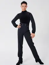 ラテンダンス トレーニングシャツ【クルーネック・ベルスリーブ・ベルベット生地・長袖】