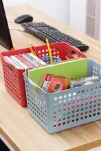 キッチン用プラスチック収納バスケット【デスクトップ収納・雑貨用】