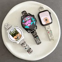 スマートウォッチベルト メタルチェーン 犬モチーフ 上品 Huawei Watch GT3 GT4 GT5 Apple Watch Xiaomi 対応