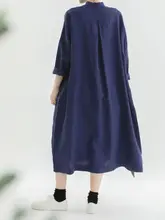 薄手のリネンワンピース【春夏用・レトロなデザイン・エレガント】