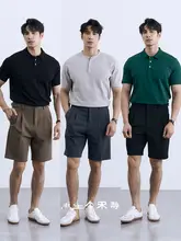 イタリア那不勒ス風 メンズビジネスカジュアルショートパンツ【快適な通気性・シワになりにくい・秋用】