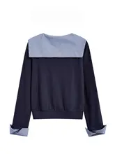 トップス レディース 長袖Tシャツ フェイクレイヤード チェック柄 パッチワーク シャツ袖 リボン おしゃれ 初秋