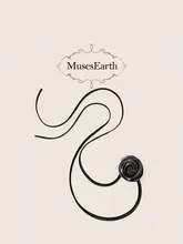 チョーカー 立体フラワー バラ リボンタイ キラキラ 「Muses Earth」