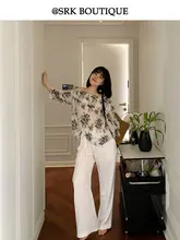 ストレートパンツ コーディネートしやすい ハイウエストデザイン 夏用薄手 ふんわりとした落ち感 スリム効果 ホワイト ブルー ブラック