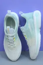 女性用通気性メッシュの運動靴【クッション性・耐摩耗・カラーブロックデザイン】