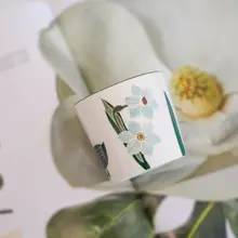 手作り陶器 コーヒーカップセット【白天鵞・景德鎮風イラスト・釉下彩】