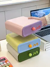 デスクトップ収納ボックス【引き出し式・化粧品収納・文房具用】