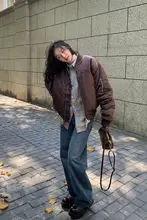 ユニセックス ヴィンテージ風 デニムパンツ【ワイドレッグ・深い青・プレウォッシュ加工】