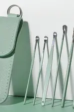 耳かき工具【綿密なデザイン・ミントグリーン・ステンレス製・家庭用】（セットアップ対応）