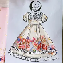狐猫オリジナル布地 可愛いハムスター柄BJD人形用衣装生地【DIY手作り・ポップコーンデザイン】