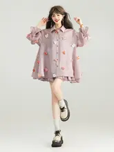 長袖ブラウス レディース オーガンジー 立体フラワー ラベンダー 薄手 UVカット 羽織り おしゃれ きれいめ 秋 「KEIKO」