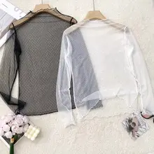 半高ネック レディース 長袖インナー【シースルー・レース・秋冬用】