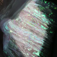 幻想的なグラデーションのラメ透かし生地【立体感のあるフィッシュテールデザイン・デザイナー用生地 】