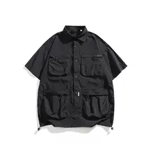 快適な着心地！アウトドア用 複数ポケット付き速乾半袖シャツ【防水機能・ゆったりデザイン・夏用】