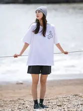 NBN 定位図案の趣味印花 落肩短袖 Tシャツ【アウトドア・フィット】