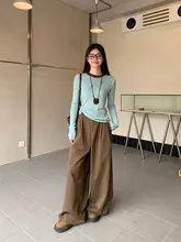 レトロデザインの長袖ニットTシャツ【春用・スリムフィット・高級感あるインナー】
