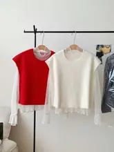 冬用ベスト【レイヤードスタイル・ルビー色・インナー付き】（セットアップ対応）