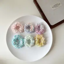 ふんわり少女用 ピンククリームグラデーションヘアゴム【高弾力・ツインテール用・幅広】